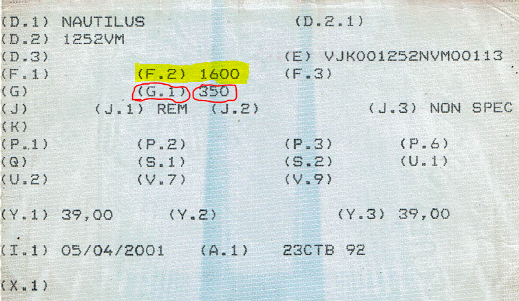 carte grise remorque PTAC